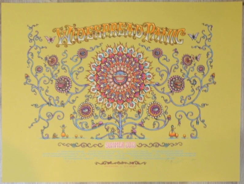 2013 Widespread Panic – Summer Tour AE Silkscreen Concert Poster by Marq Spusta
