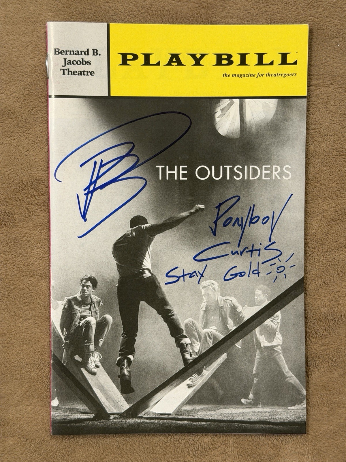 Brody Grant Signed Playbill Legacy Outsiders Ponyboy Curtis Stay Gold Autograph