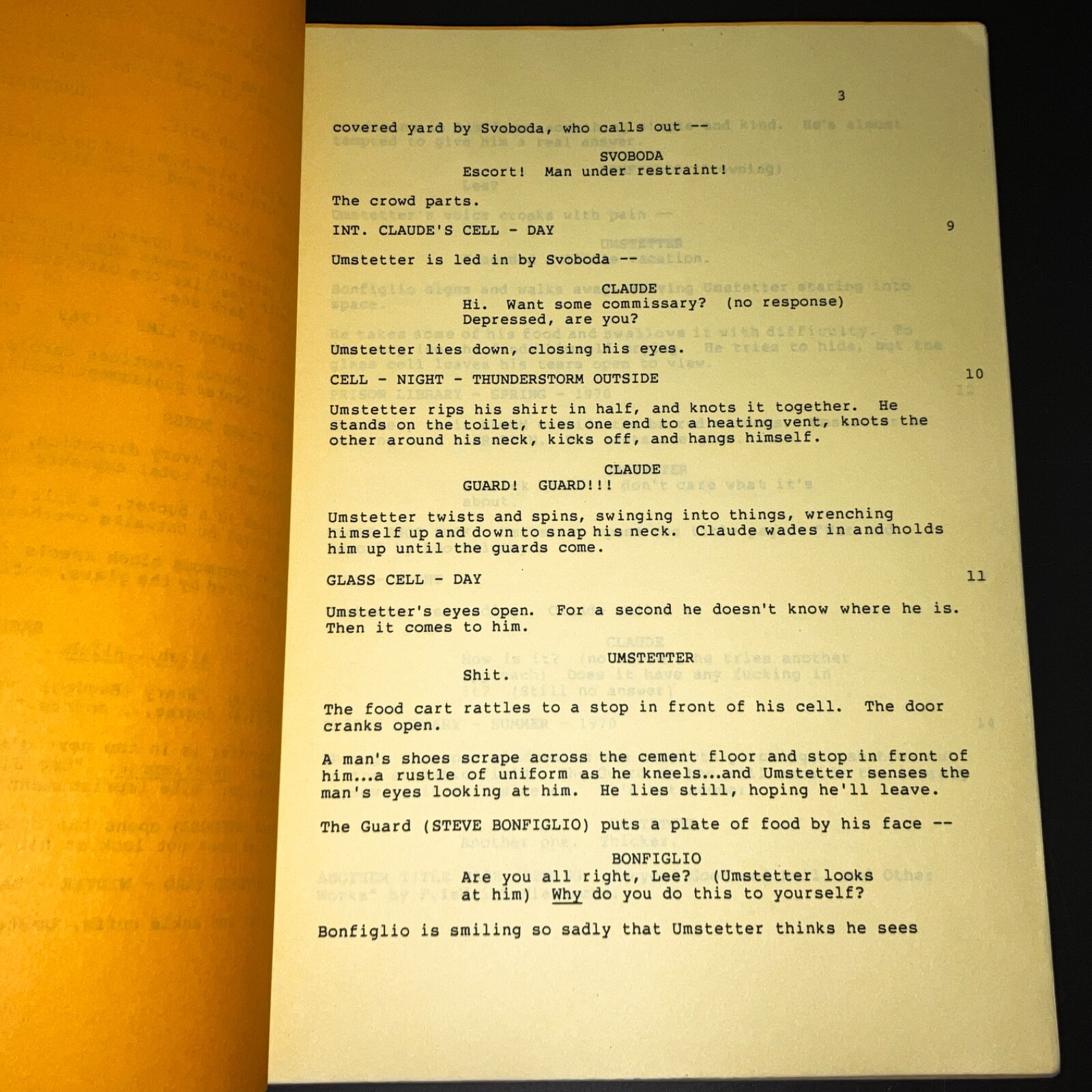 WEEDS (1987) Movie Script Nick Nolte Ernie Hudson Prison Drama Original COA