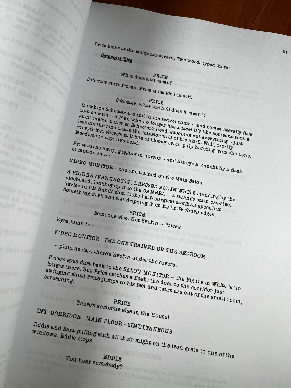 House on Haunted Hill Script Signed- Autograph Reprints- Geoffrey Rush- Horror
