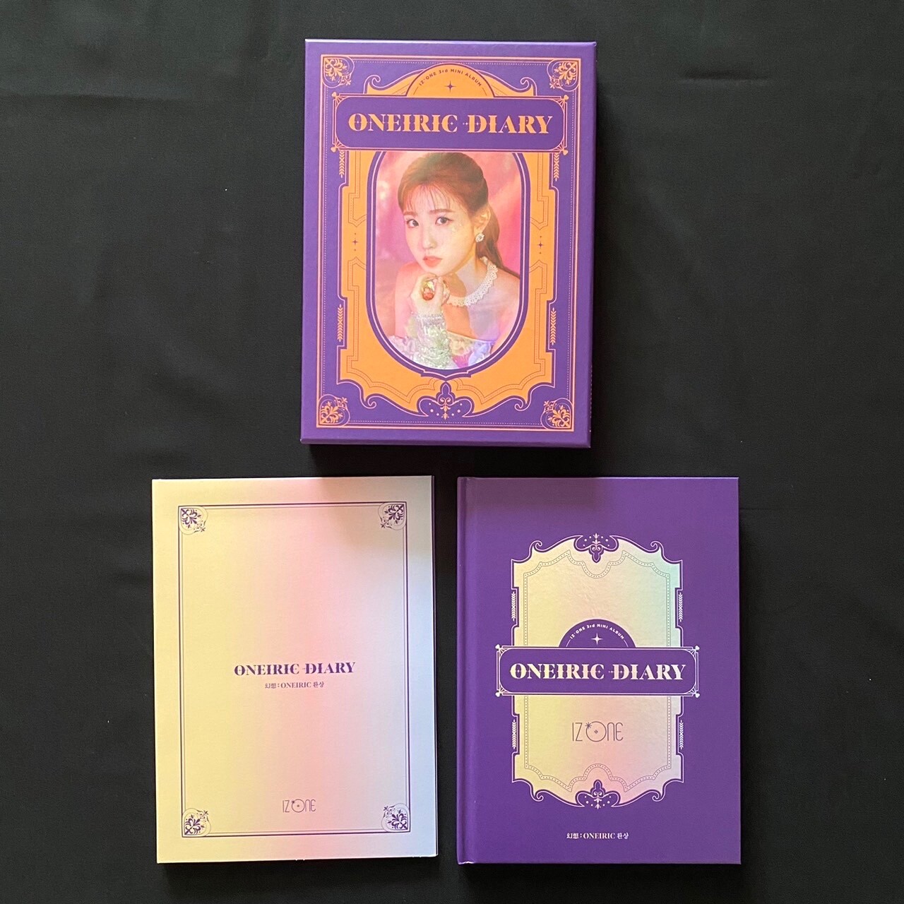 iz*one 3rd mini album oneiric diary 3ver. + Photo card Hitomi complete set IZONE