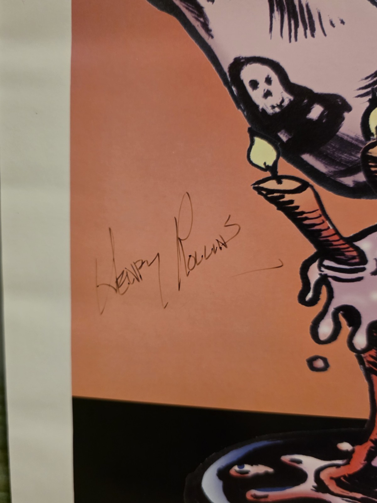 Framed Autographed Henry Rollins 40th Birthday Vic Theatre Chicago Feb 13 2001