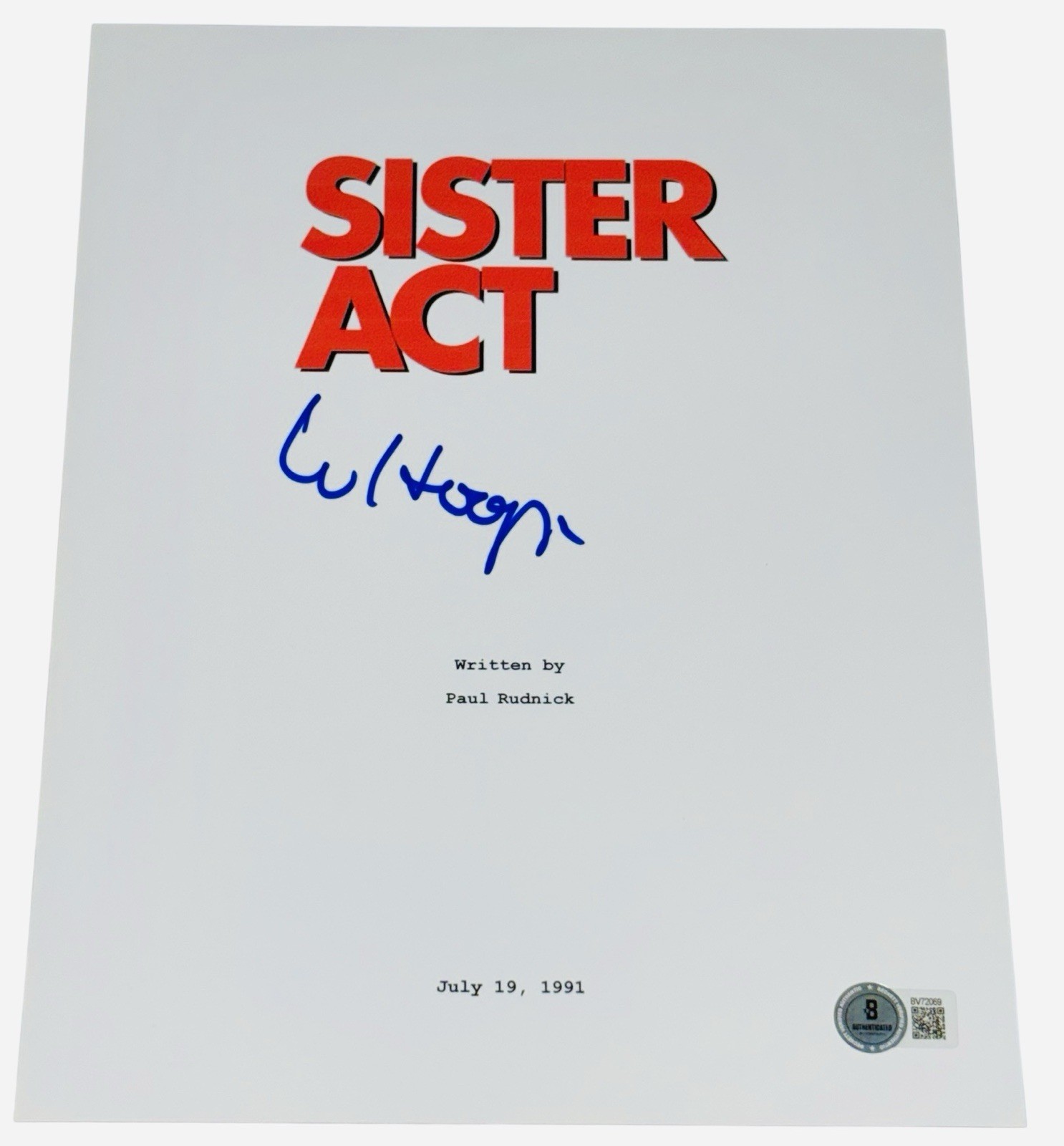 Whoopi Goldberg Signed Autograph Sister Act Movie Script Screenplay Beckett BAS