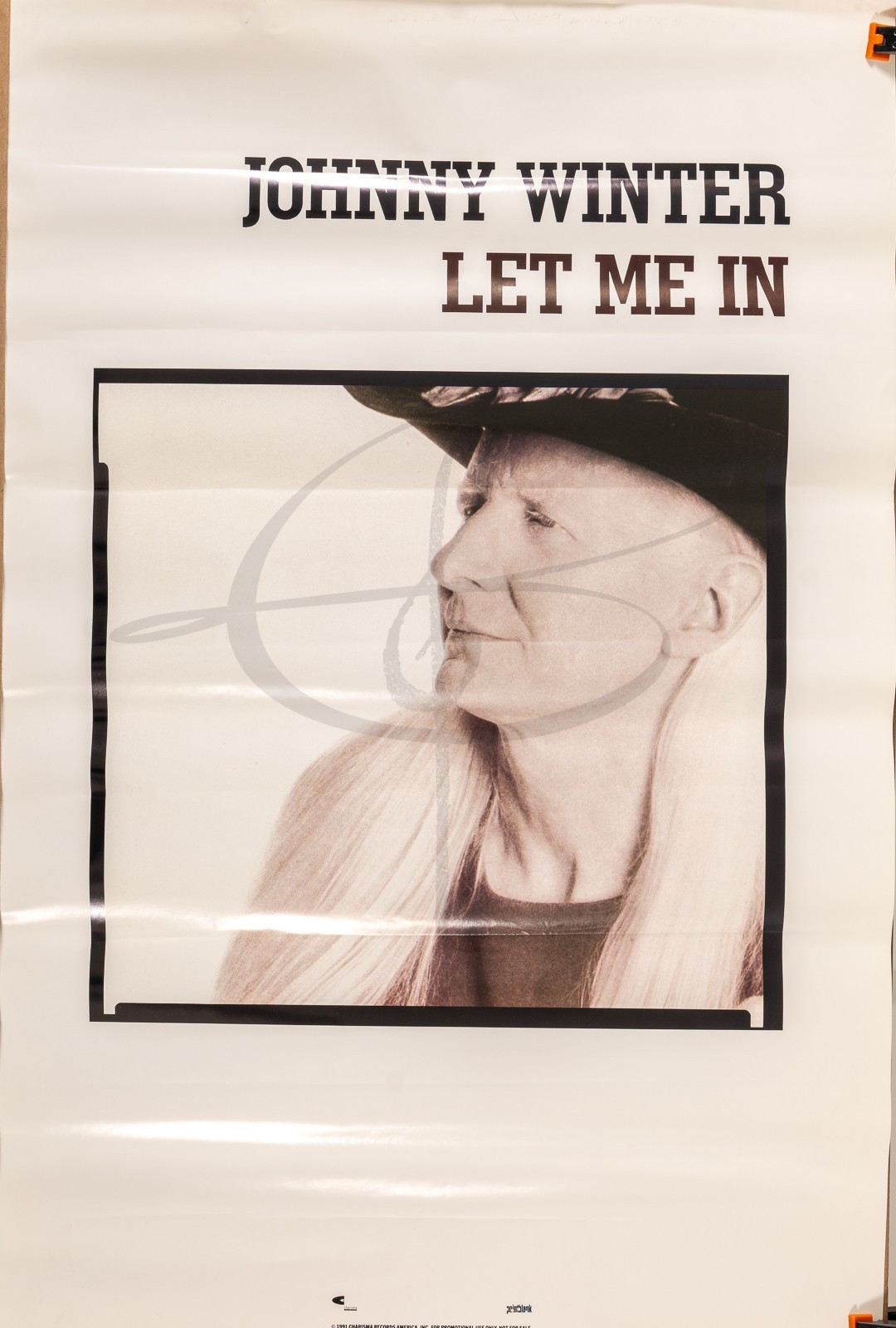 Johnny Winter – Let Me In Promotional Poster 32″x24″