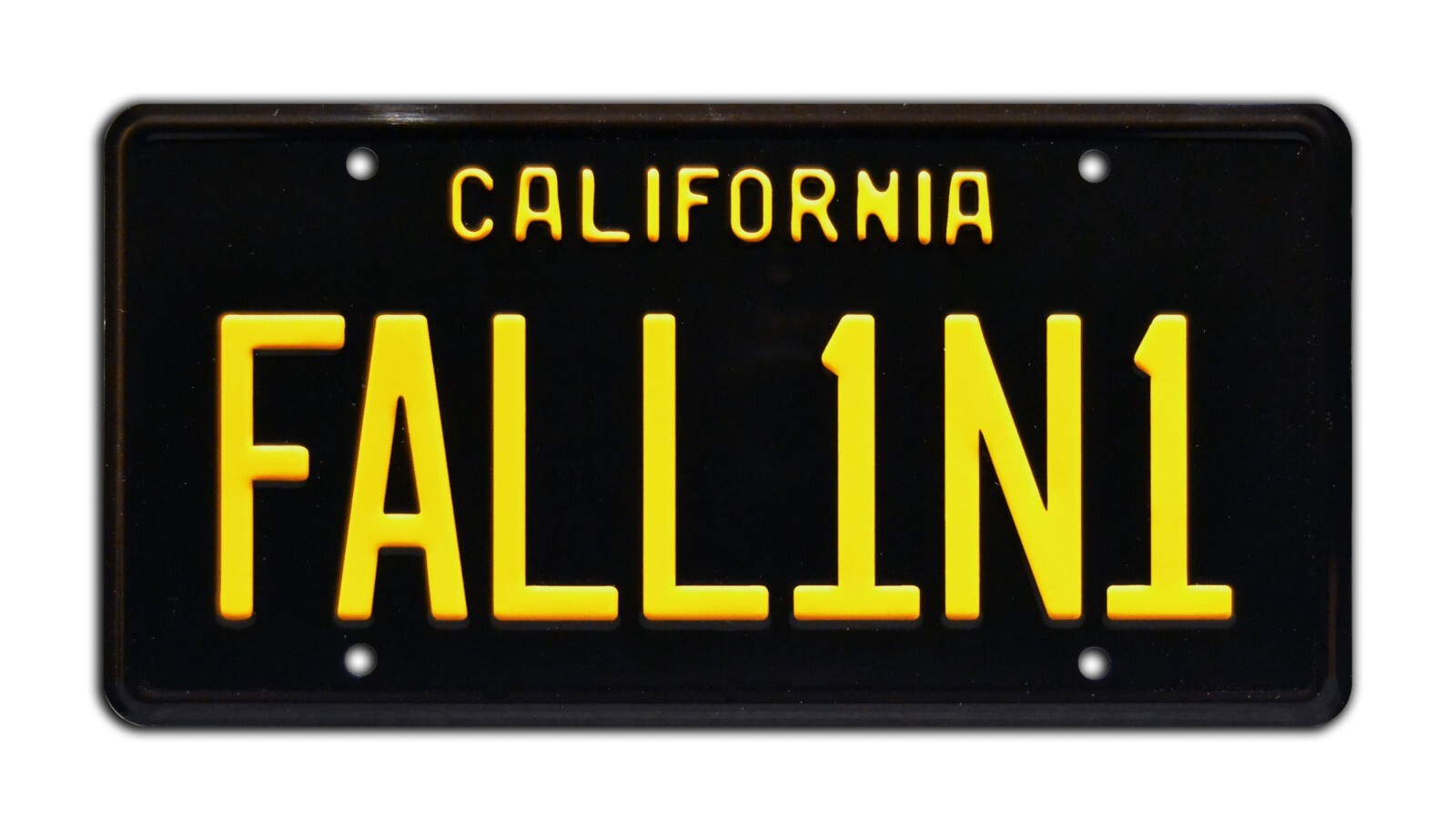 Lucifer | ’62 Corvette C1 | FALL1N1 | Metal Stamped Replica Prop License Plate
