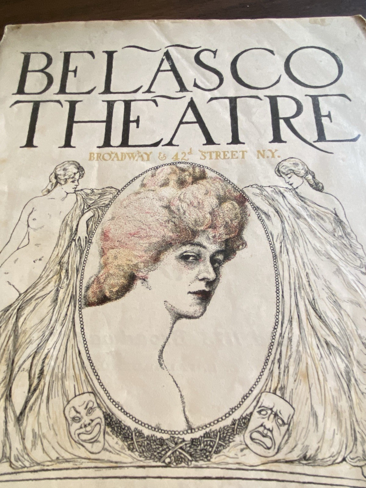 Belasco Theatre 1905 BROADWAY Program 42nd Street BATES Vintage New York Advert