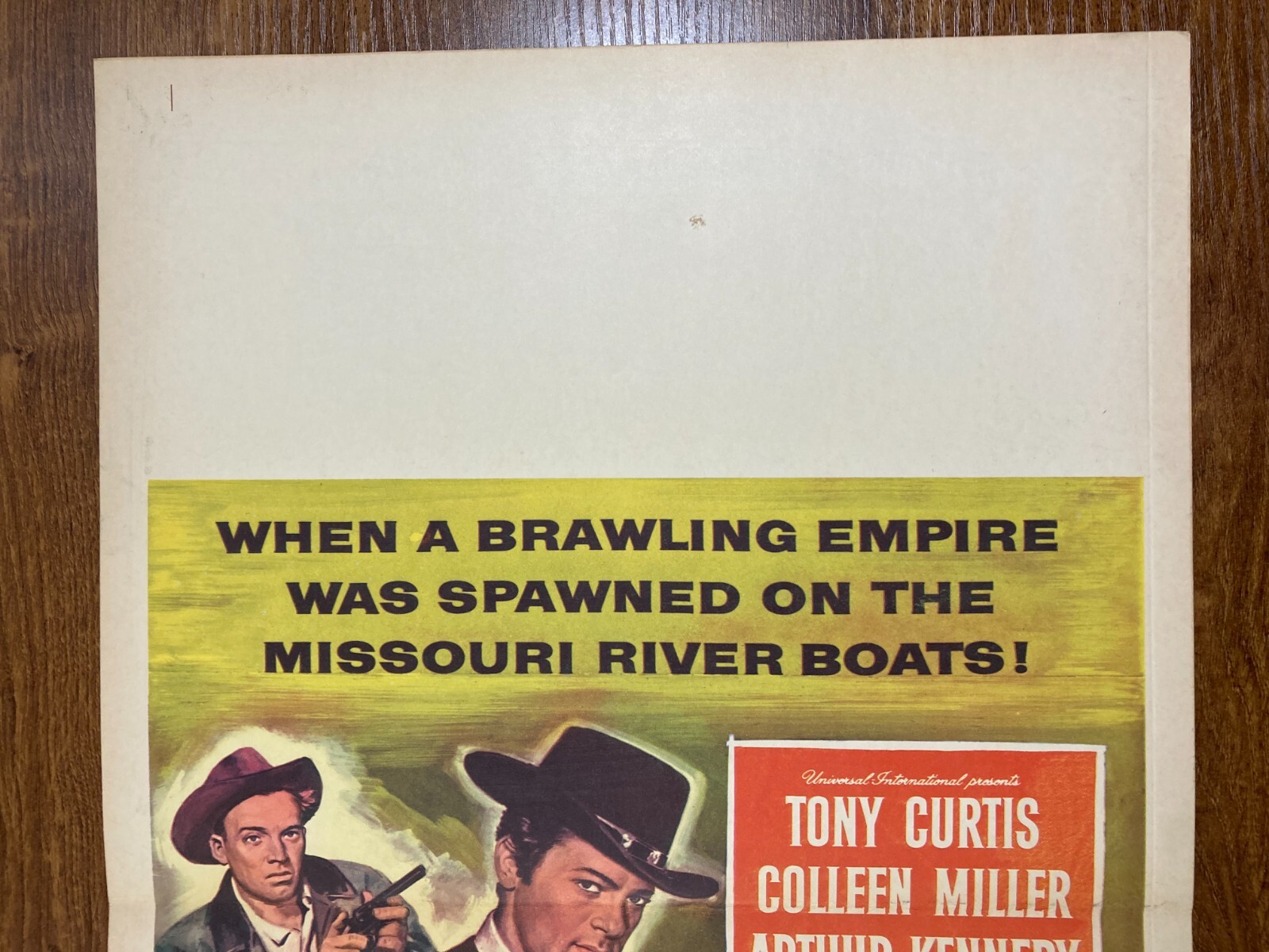 RAWHIDE YEARS Original Movie Poster Tony Curtis Colleen Miller Gambling Western