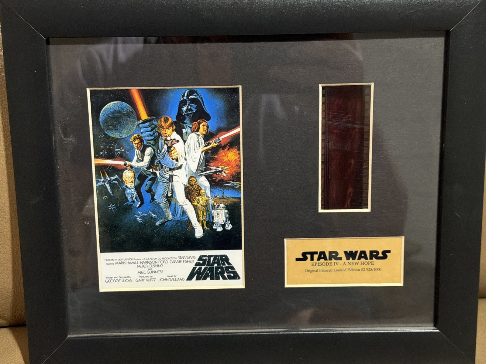 Star Wars Episode IV A New Hope Genuine Film Cell Ltd Ed 928/1000 Framed COA