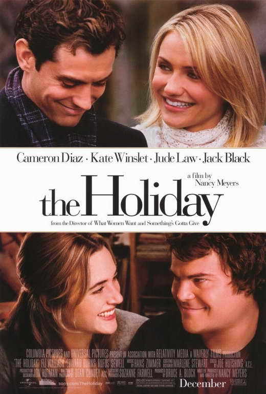 THE HOLIDAY Movie POSTER 27×40 Cameron Diaz Kate Winslet Jude Law Jack Black Eli