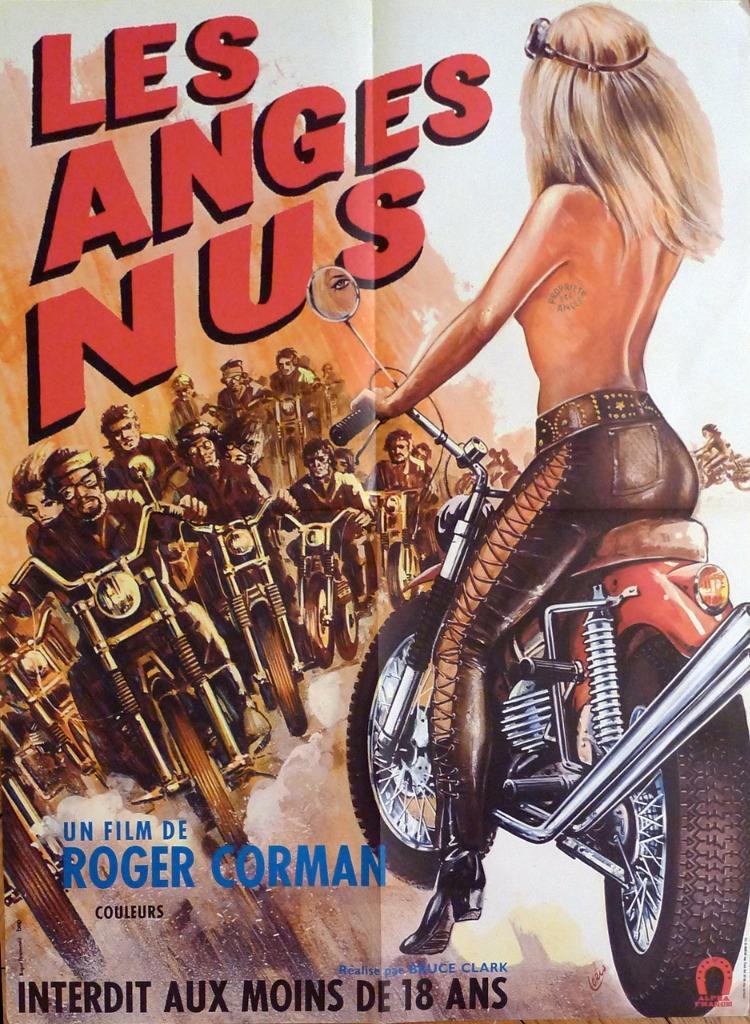 NAKED ANGELS – MOTORCYCLE / EROTIC WOMAN – ROGER CORMAN – ORIGINAL MOVIE POSTER