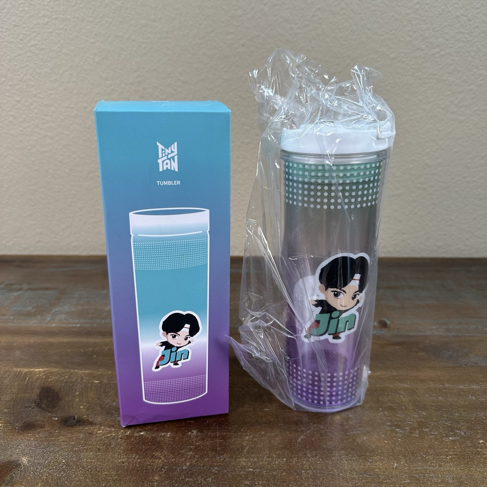2021 BTS Tiye JIN Ice Cup Tumbler Official Licensed BTS Product 11.8 Oz Korea
