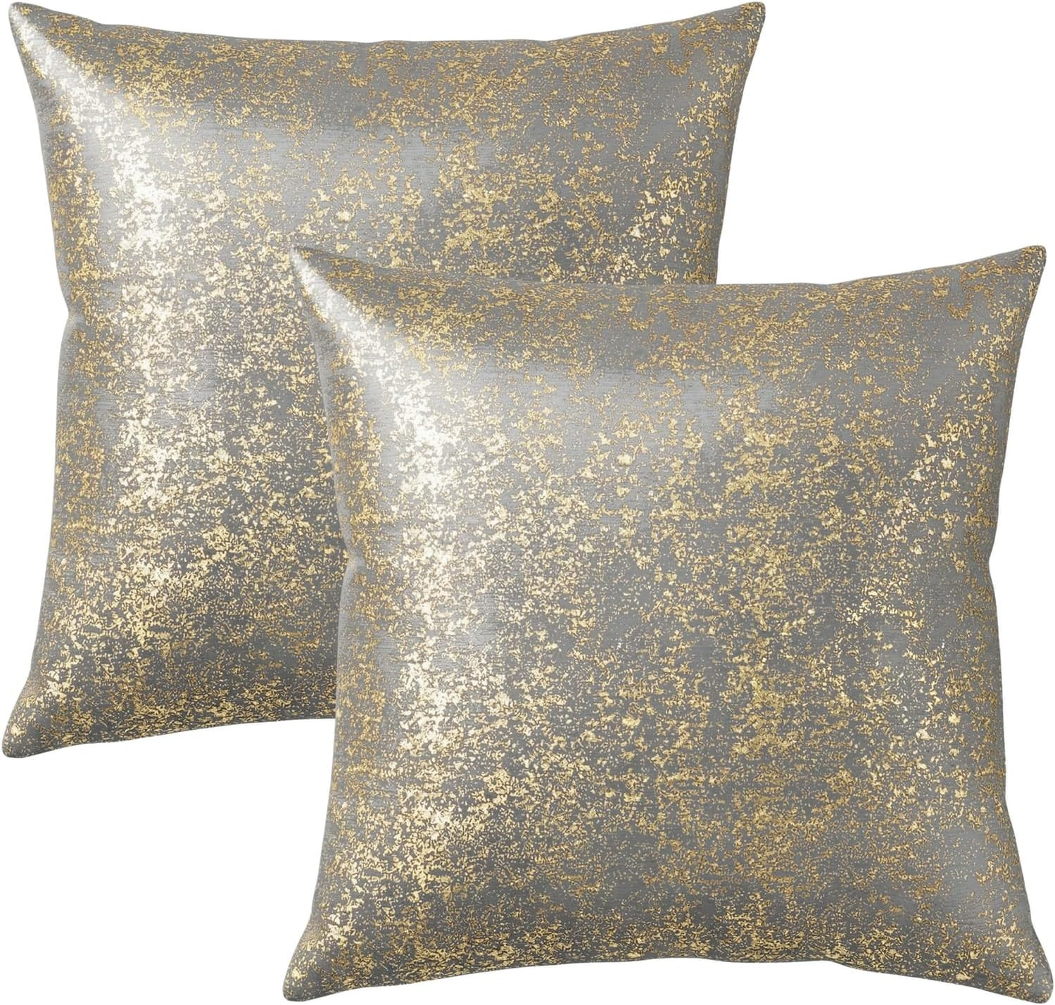 Q&J FABRIC CO. 2 Pack Velvet Throw Pillow Covers 20×20”, Luxury Dutch Fleece So