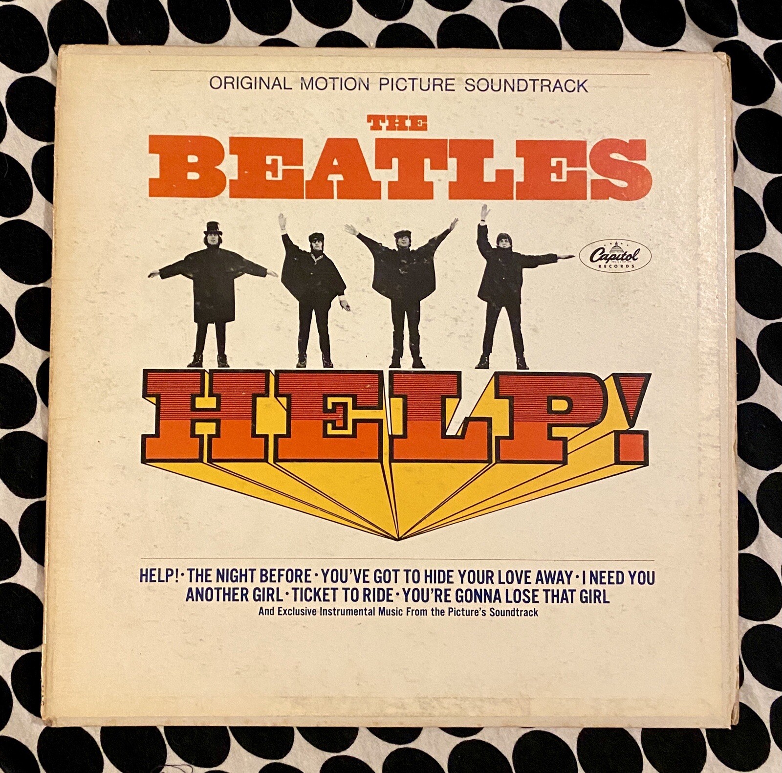 THE BEATLES – HELP – ORIGINAL SOUNDTRACK – CAPITOL RECORDS MAS-2386 – FIRST LP