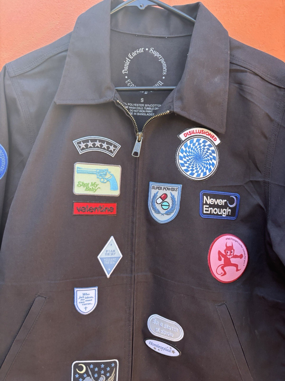Daniel Caesar Jacket Superpowers World Tour 2023 Eisenhower Patch Coat Workwear