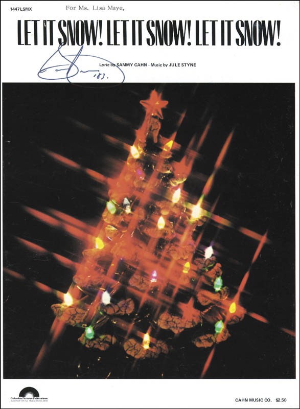 SAMMY CAHN – SHEET MUSIC SIGNED 1983