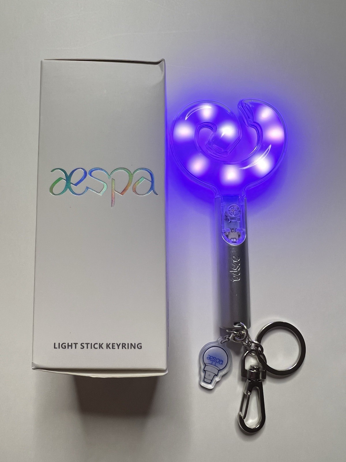 AESPA Ver.2 Mini Light Stick Keychain Multi‑Color LED