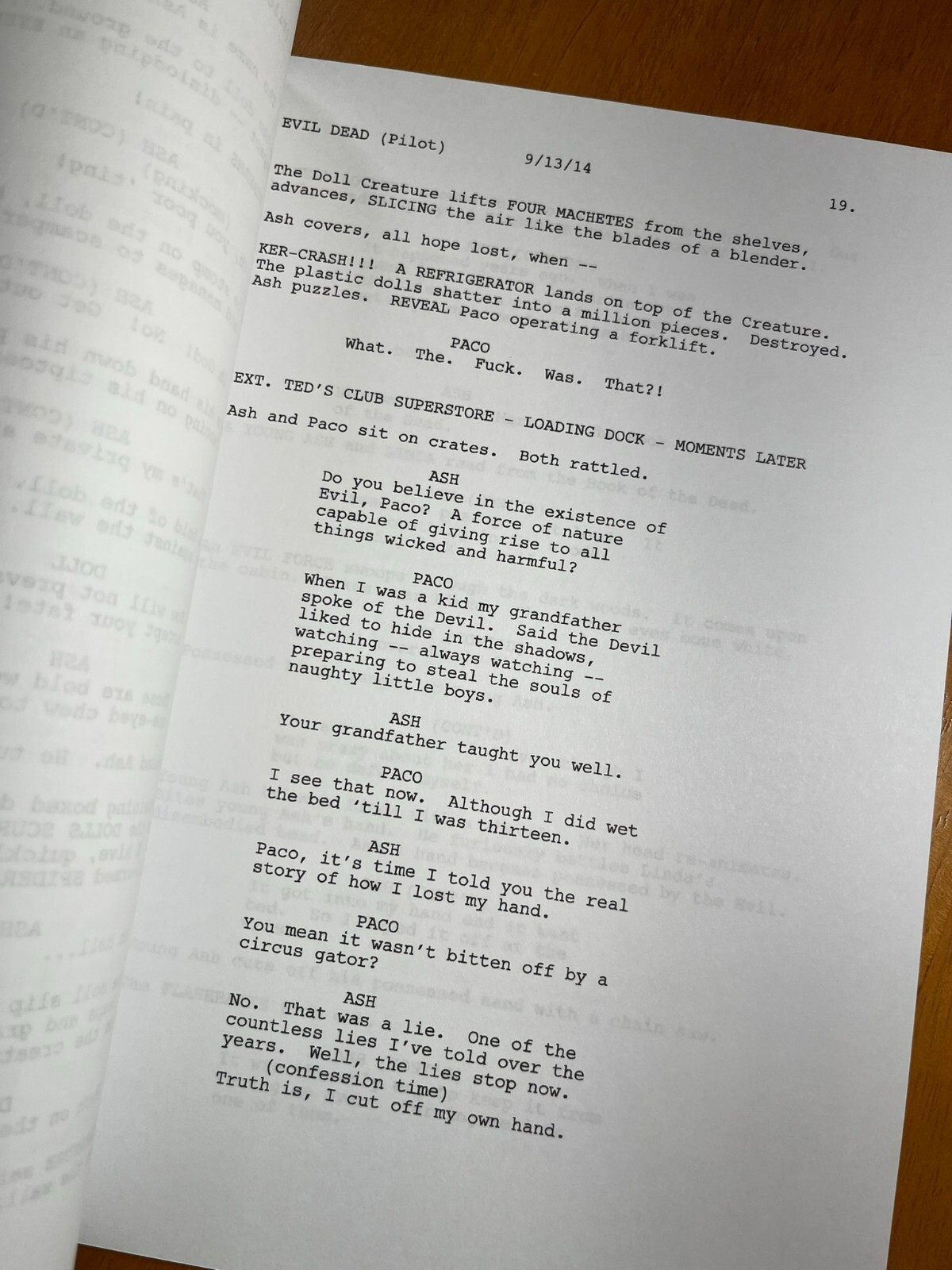 Ash vs Evil Dead Pilot Script Cast-Signed- Autograph Reprints- Evil Dead
