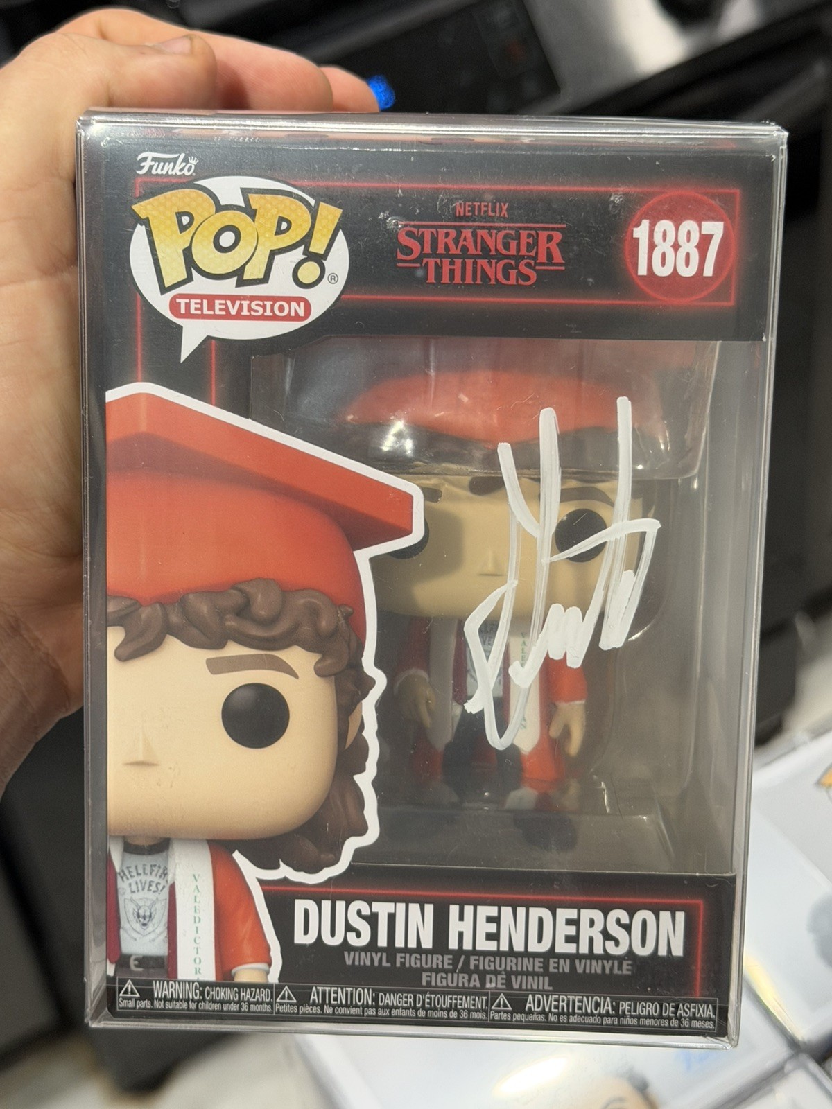 GATEN MATARAZZO SIGNED AUTOGRAPHED STRANGER THINGS DUSTIN FUNKO POP 1887 JSA COA