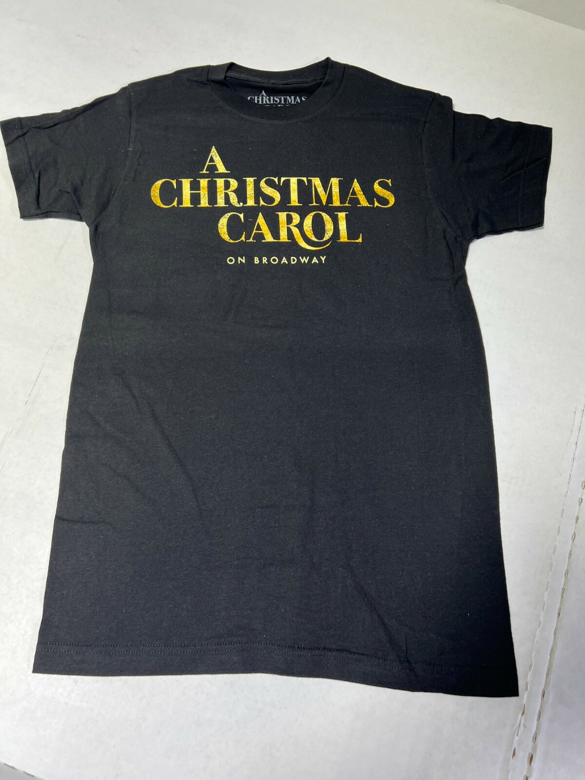 A CHRISTMAS CAROL on BROADWAY Musical unisex BLACK LOGO TEE T-SHIRT BROADWAY