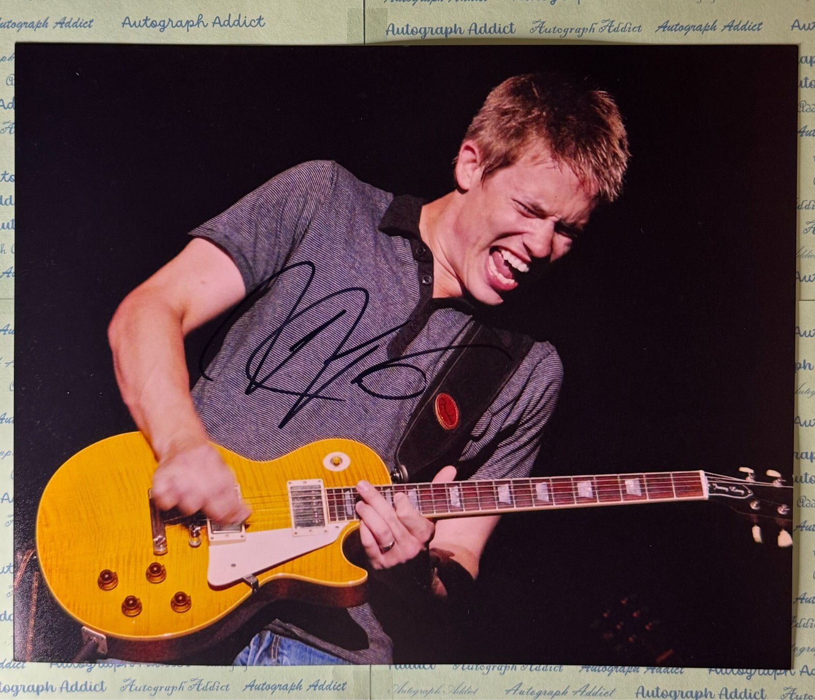 JOHNNY LANG signed 8×10 photo – Lie To Me