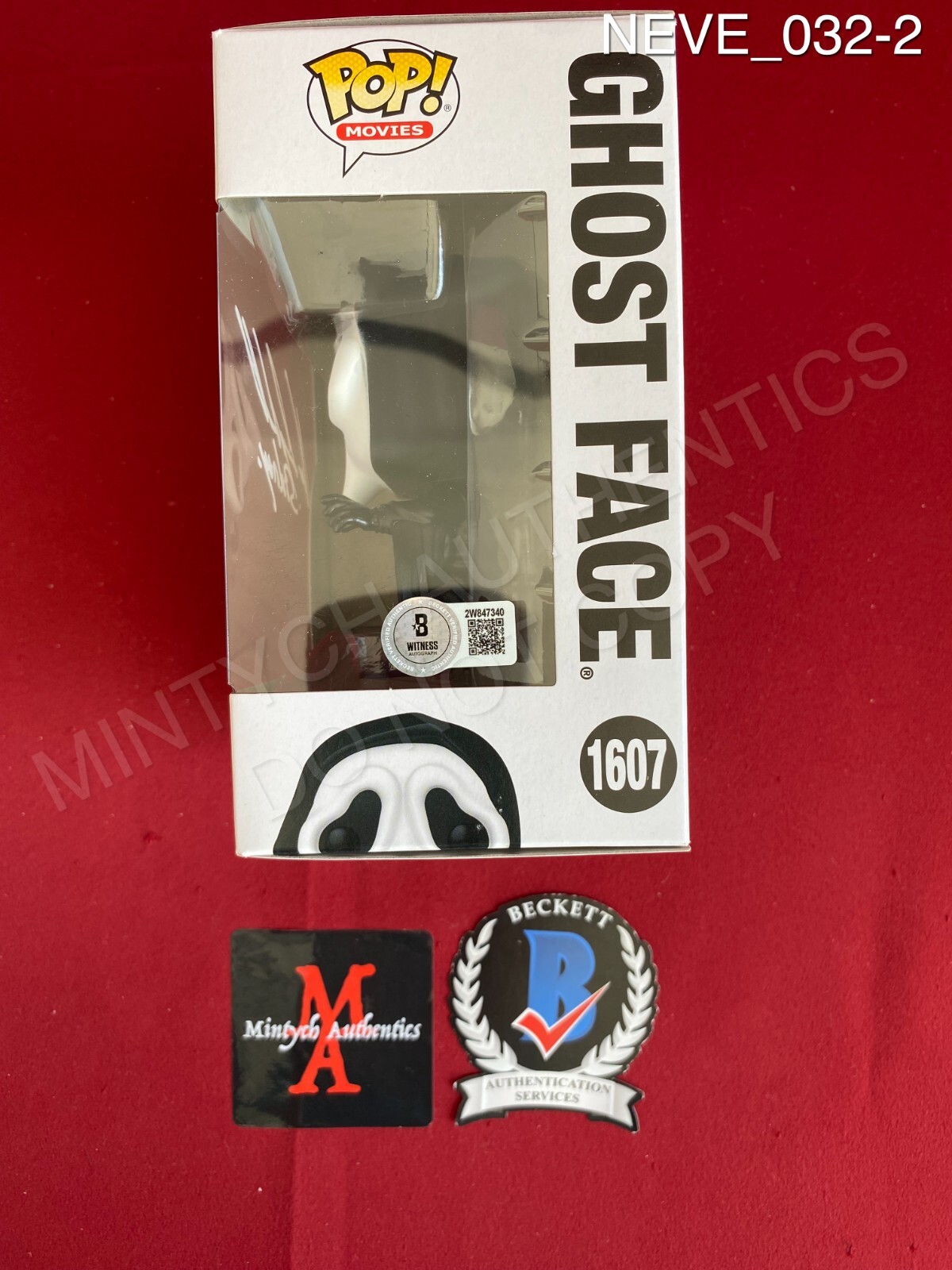 Neve Campbell autographed signed Ghost Face Funko Pop #1607 Scream Beckett COA