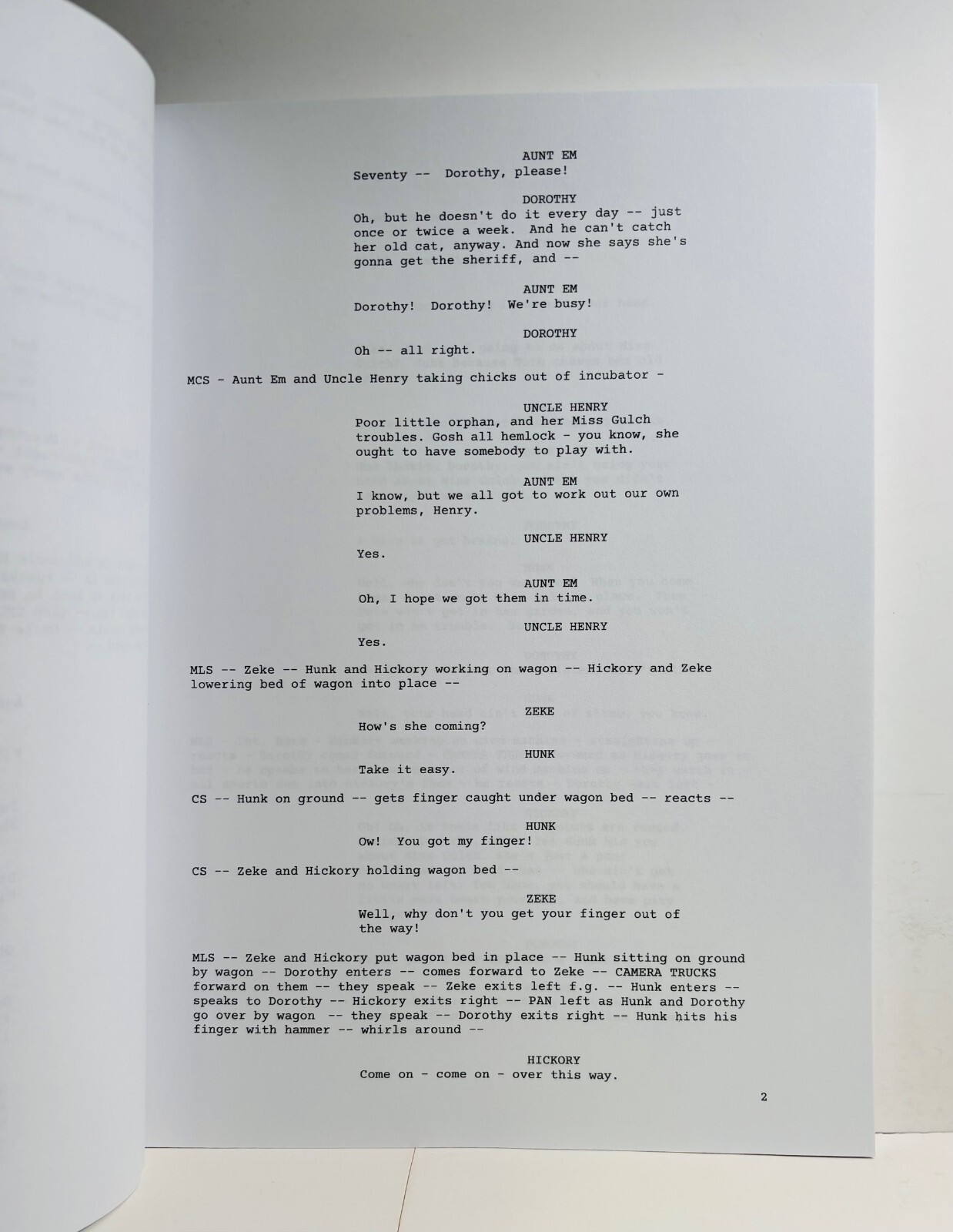 The Wizard of Oz Script Signed-Autograph Reprints -115 Pages, Judy Garland+ 1939
