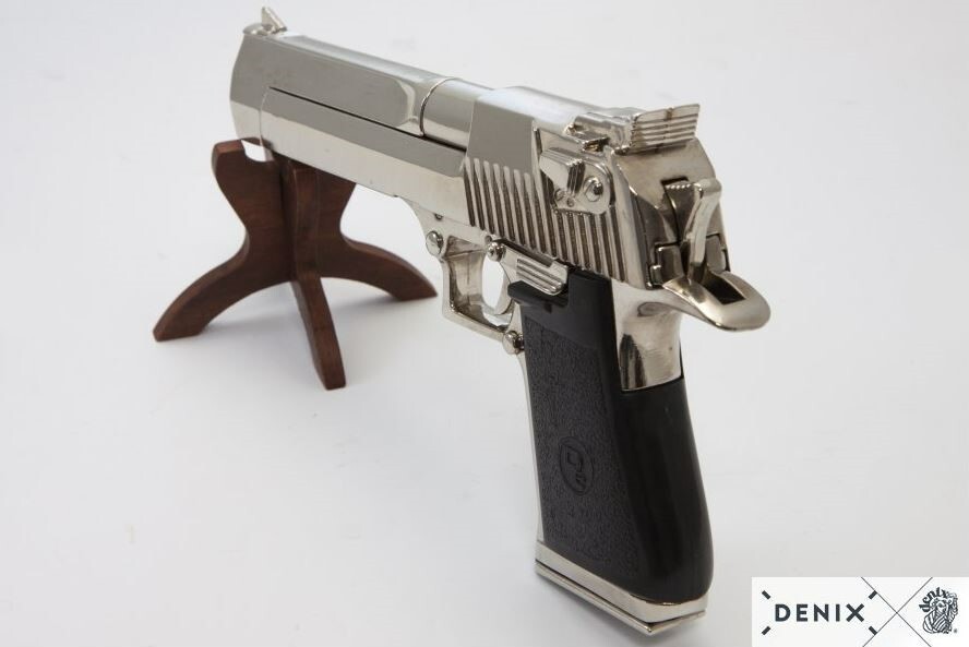 Denix Desert Eagle Non-Firing Prop Replica Gun in Nickel – New