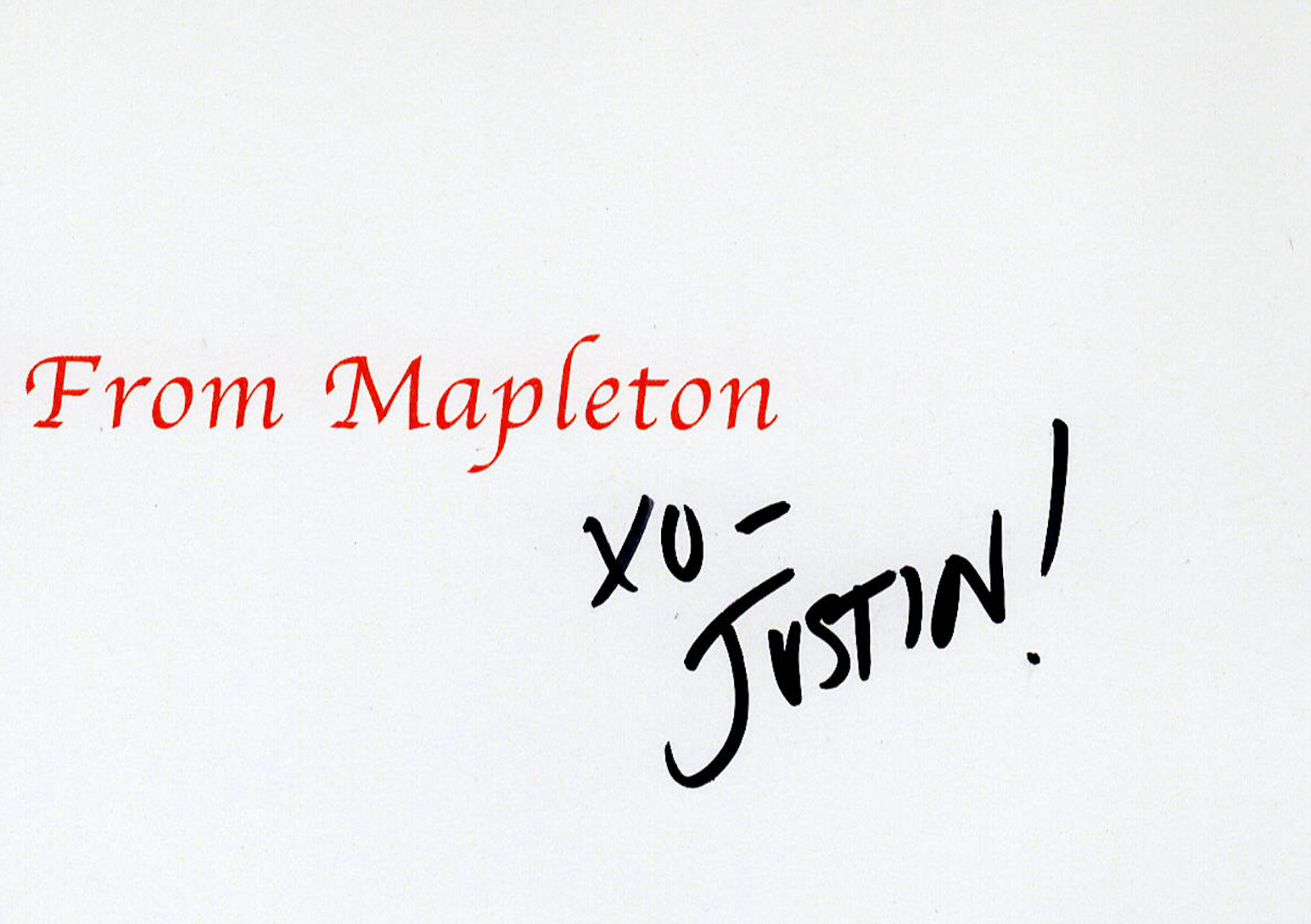 Justin Theroux Fallout Autographed Signed Greeting Card AMCo COA 1843
