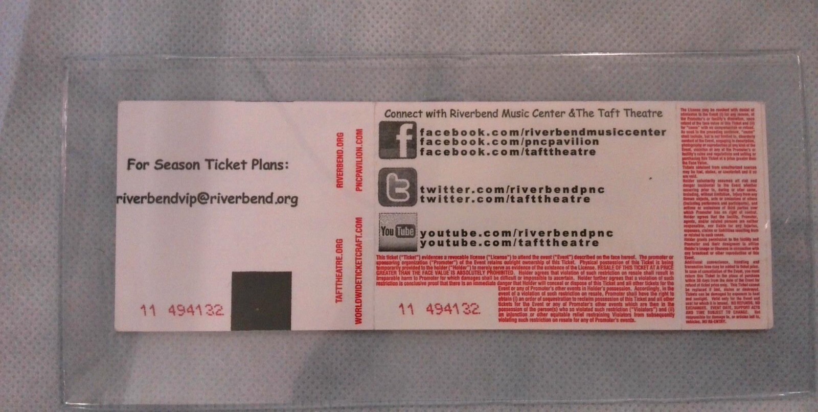 Journey, Foreigner, & Night Ranger 2011 Tour Concert Ticket – Cincinnati