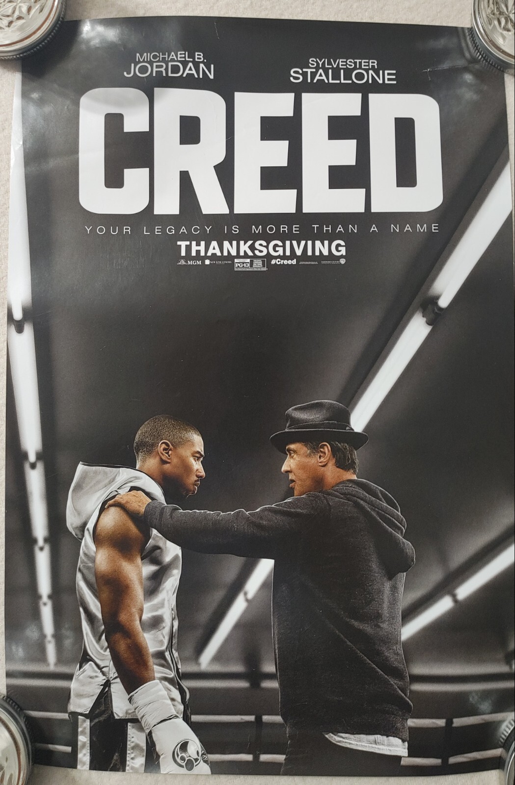 Mini Poster For The 2015 Movie ‘Creed’/11-1/2″ x 17″/Never Hung/Good Condition