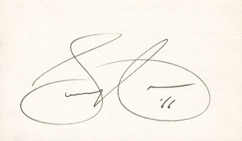 SAMMY CAHN – AUTOGRAPH 1966