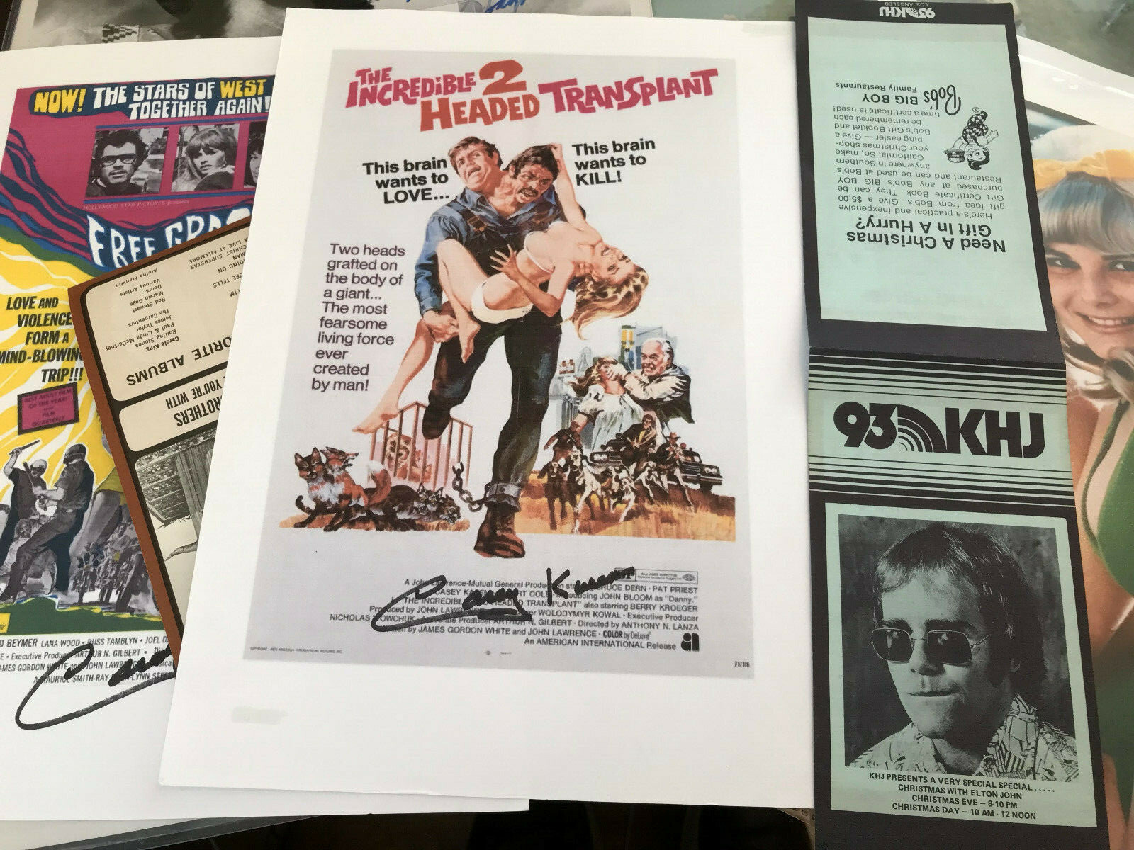 Casey Kasem Signed autograph Incredible 2 Two Headed Transplant auto radio hits