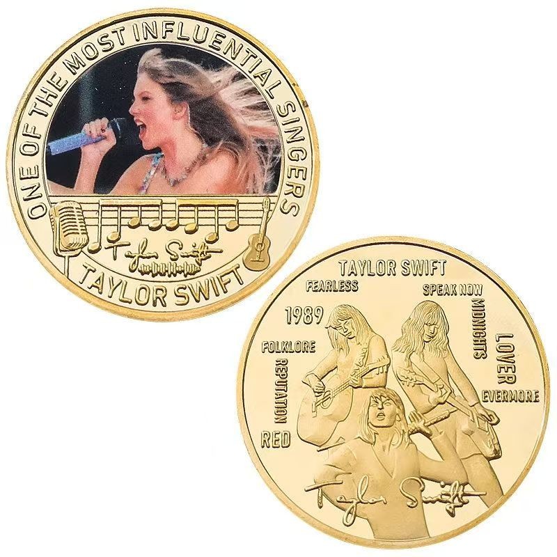 Taylor Swift Commemorative Coins, Metal Commemorative MEDALS, Souvenirs, And Gif