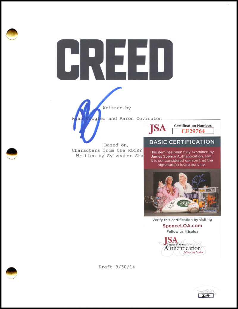 Ryan Coogler Signed Autograph Creed Full Movie Script Screenplay w/ JSA COA