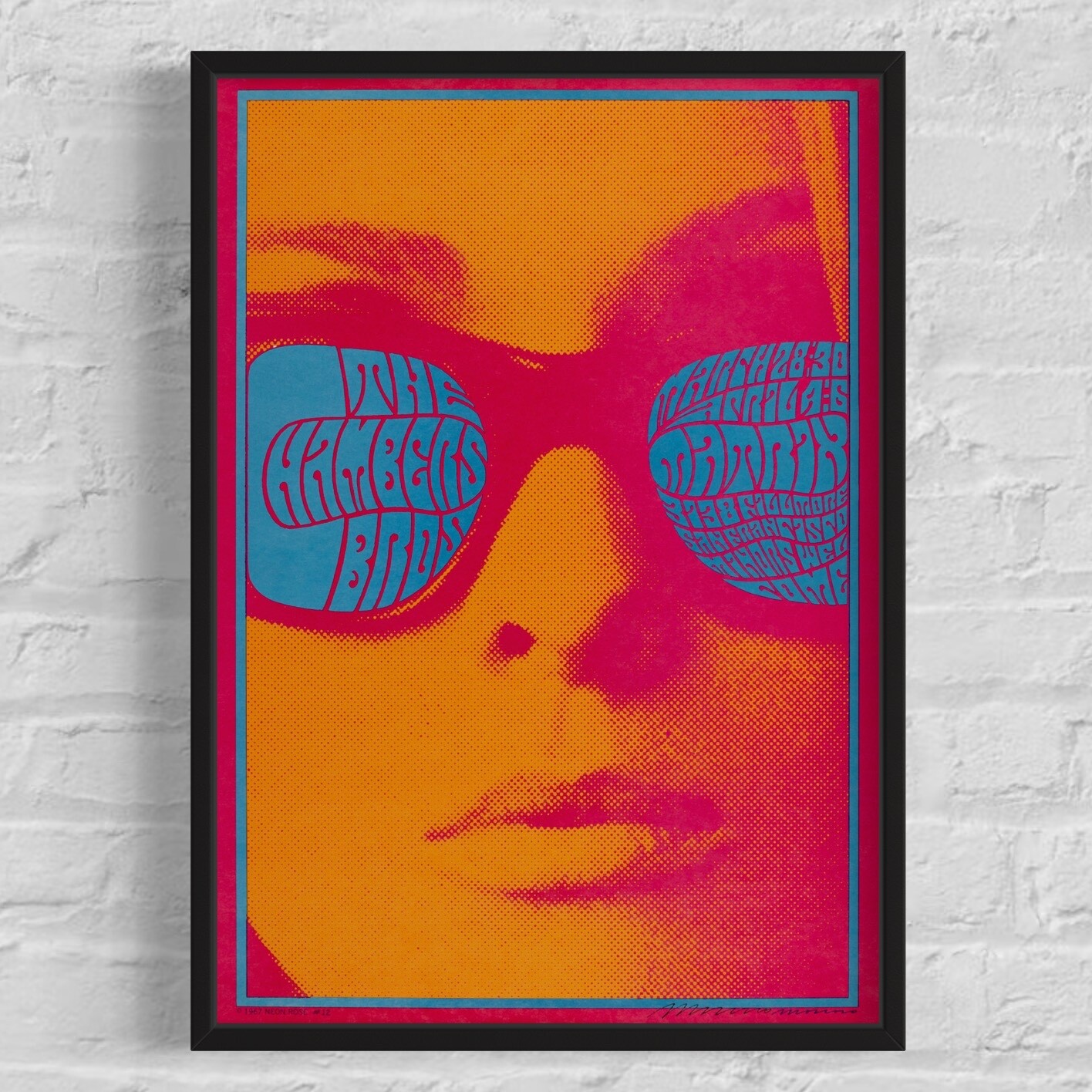 CHAMBERS BROTHERS ‘Neon Rose’ 1967 Matrix NR-12 Concert Poster, 14″x20″