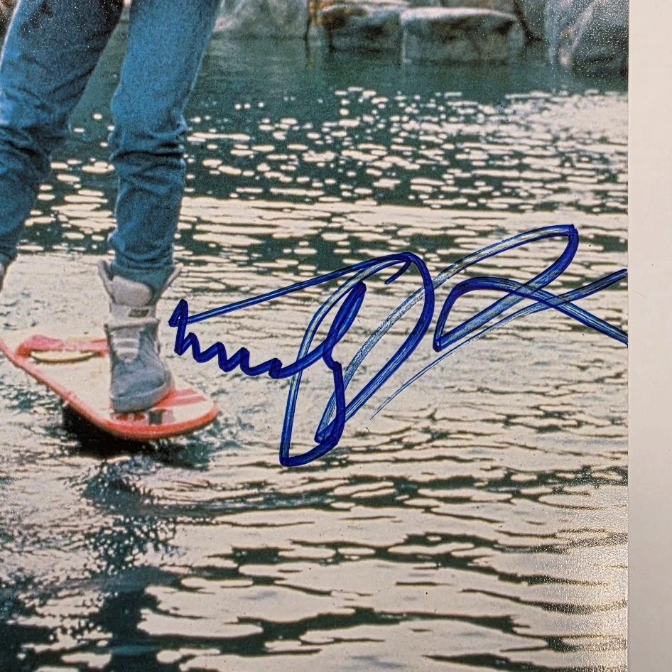 Michael J. Fox signed Back to the Future Hover Board 8×10 photo auto JSA