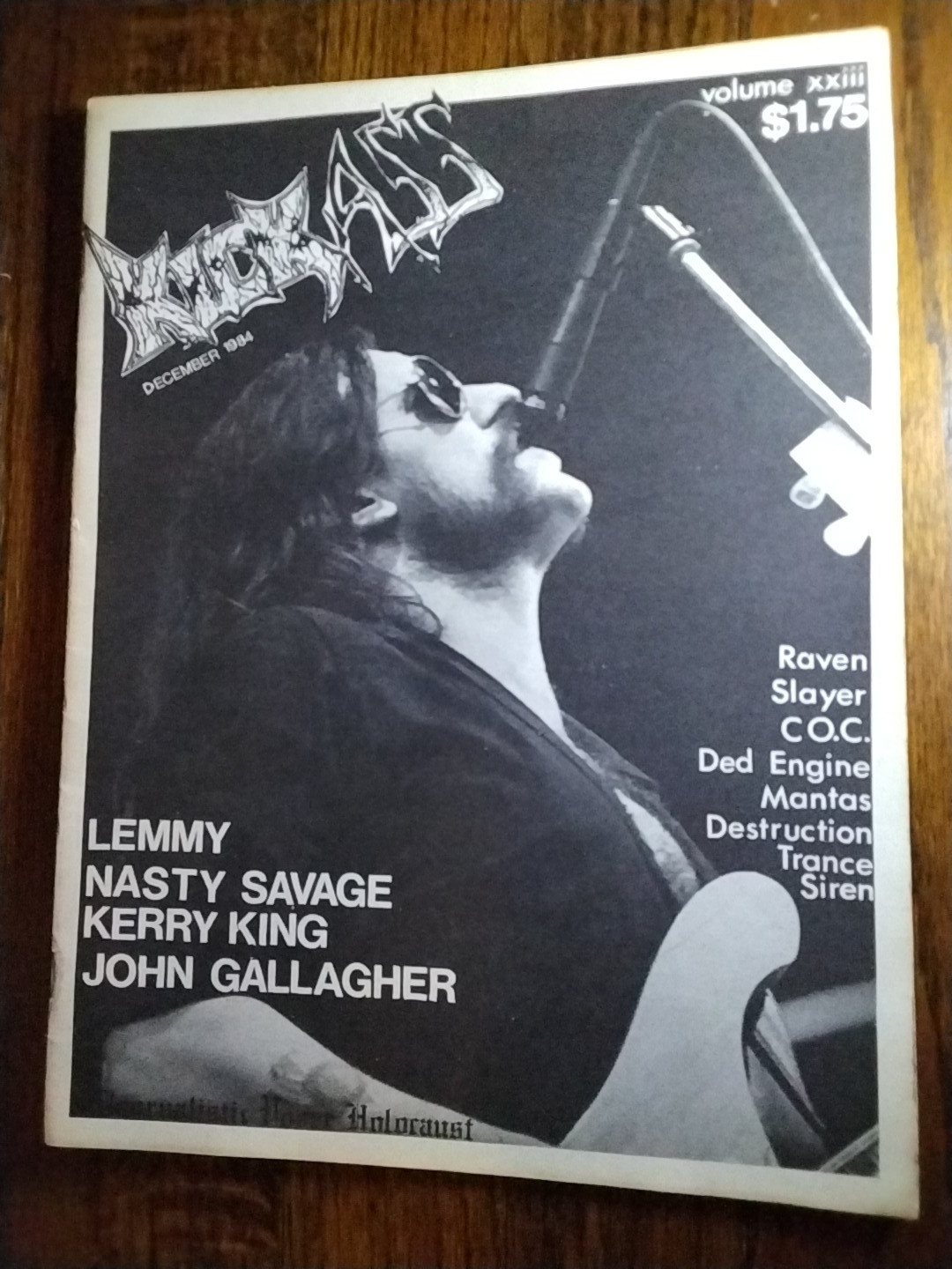KICK ASS MAGAZINE DECEMBER 1984 #23 METALLICA MOTERHEAD SLAYER HEAVY METAL