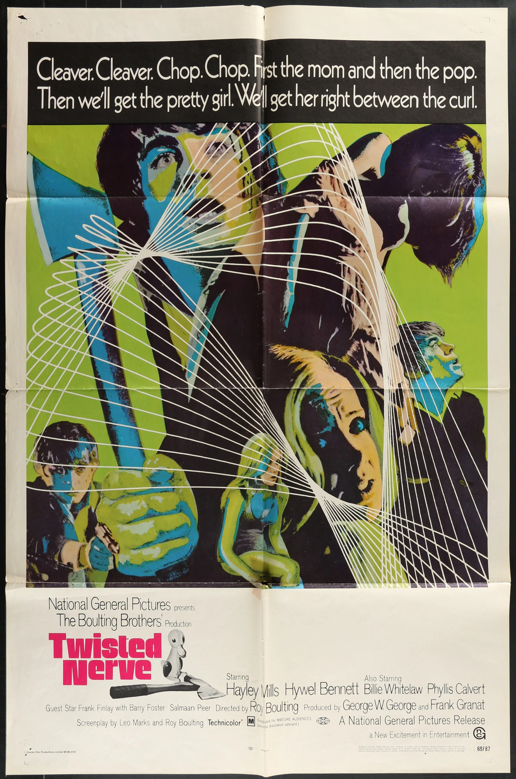 Twisted Nerve (1968) Original Movie Poster Folded 27×41