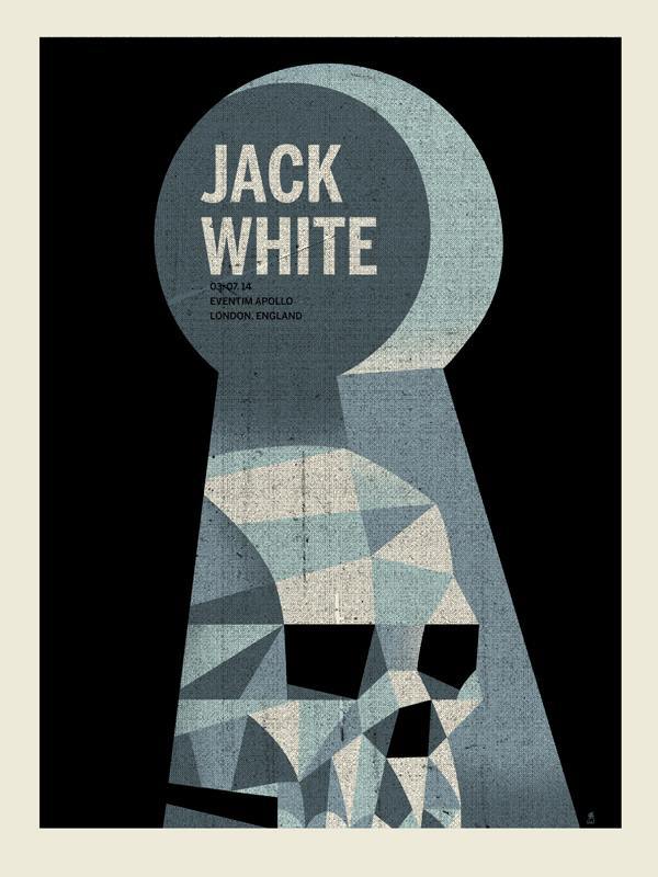 Jack White London England 2014 Poster Screen Print Methane Stripes Signed #d/270