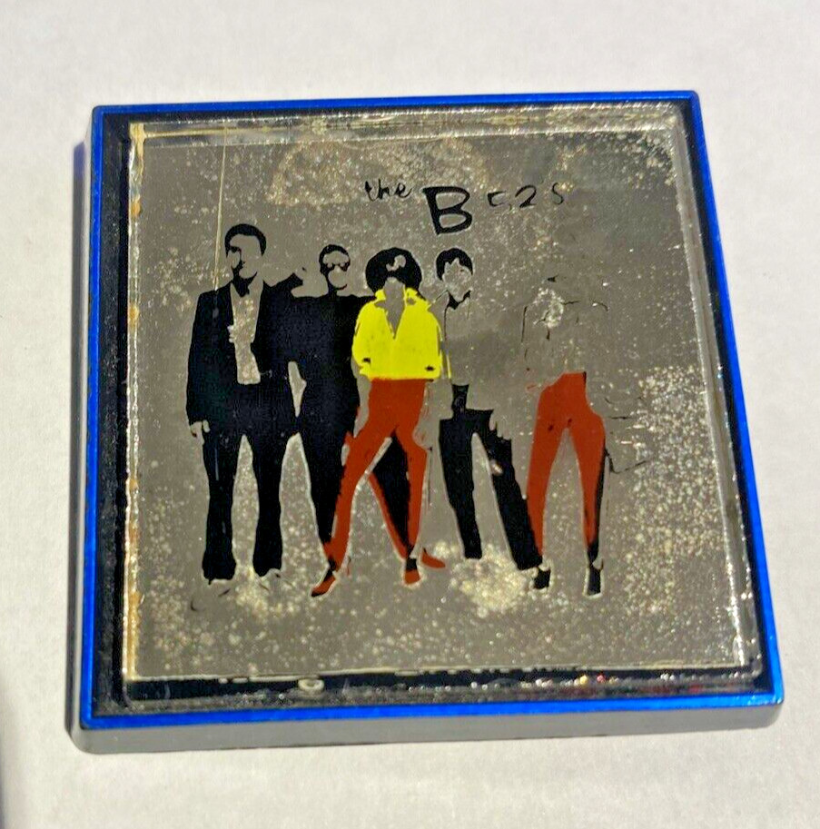 Vintage 1980’s The B-52’s Rare New Wave Punk 1-1/2″ Mirrored Pinback Button