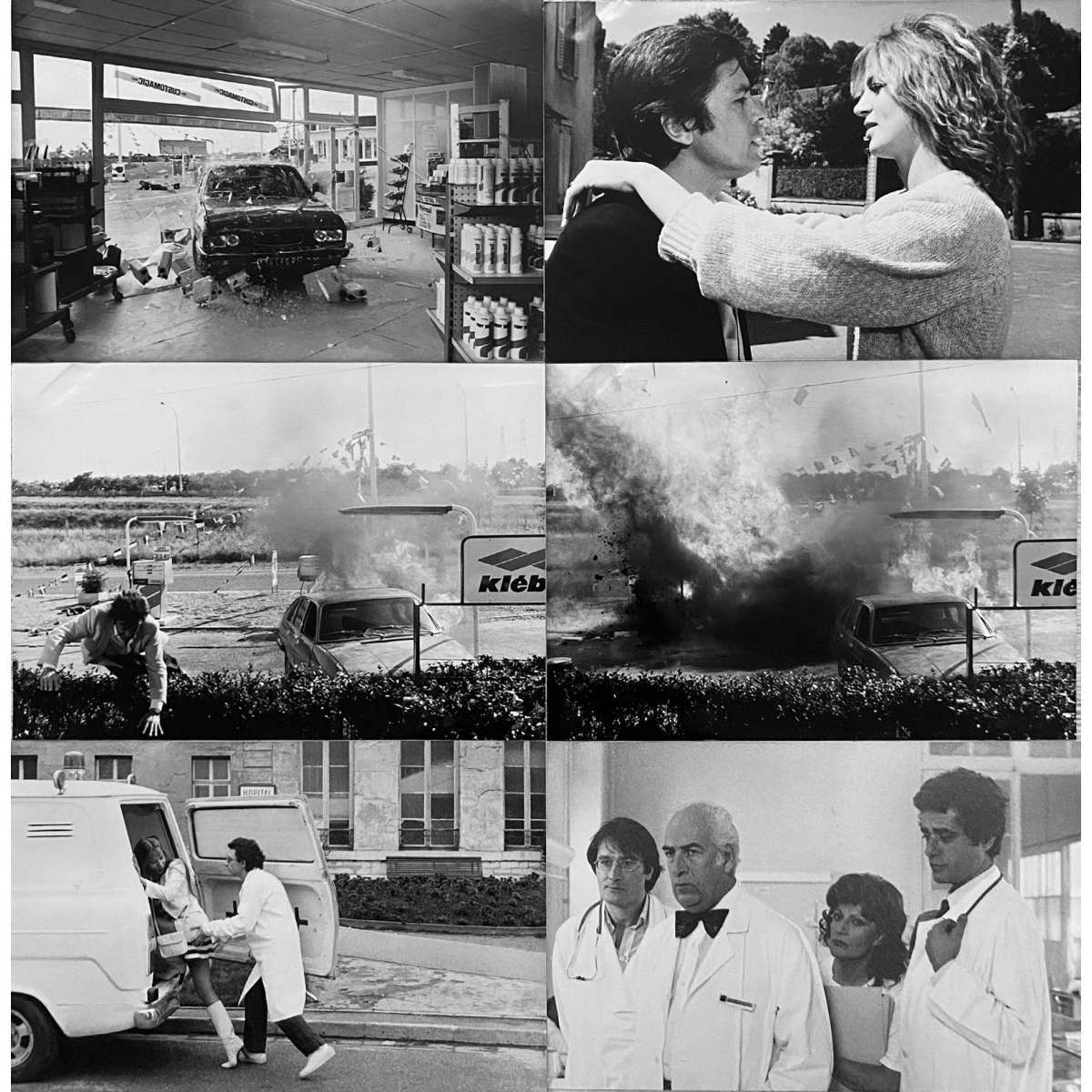 THREE MEN TO KILL Vintage Movie Stills x6 – 5×7 in. – 1980 – Jacques Deray, Alai