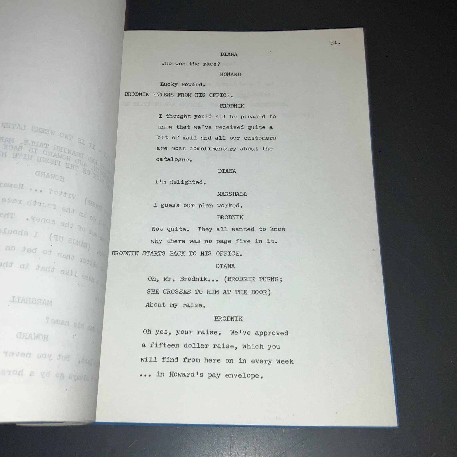 DIANA 1973 Original Pilot TV Script DIANA RIGG Fire One Episode First Draft COA