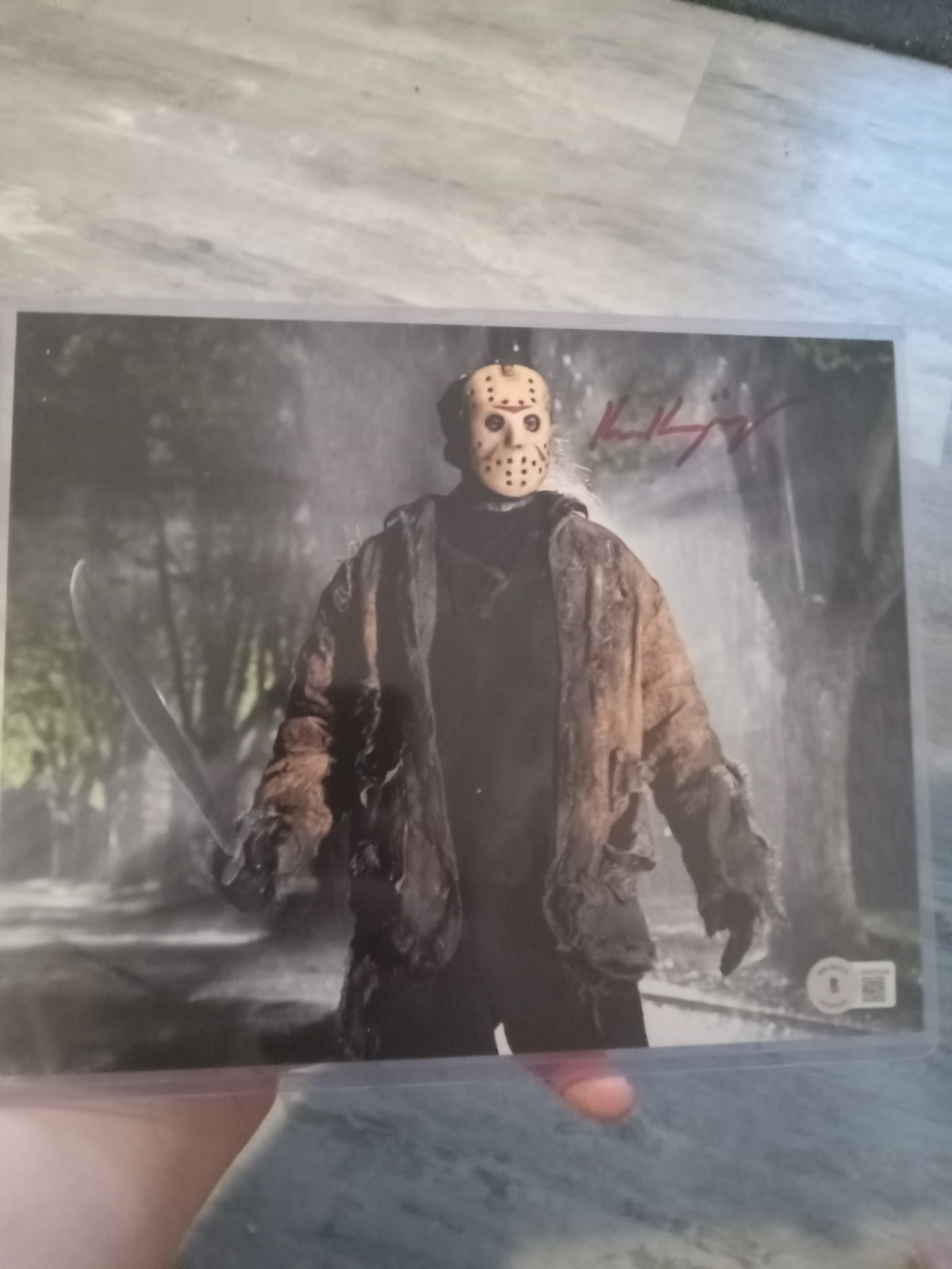 Ken Kirzinger signed 8×10 Jason Voorhees Freddy vs Jason photo – Beckett COA