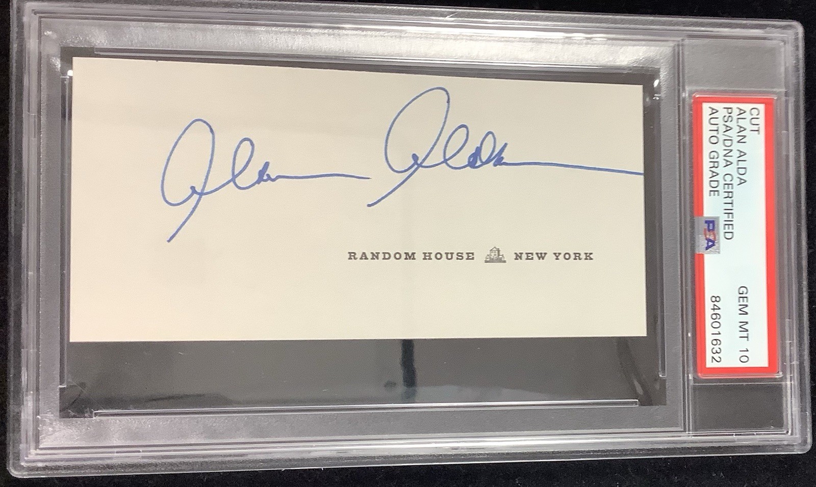 Alan Alda Signed Cut Book Page Mash Hawkeye 30Rock Tough Sig PSA/DNA Auto Gem 10