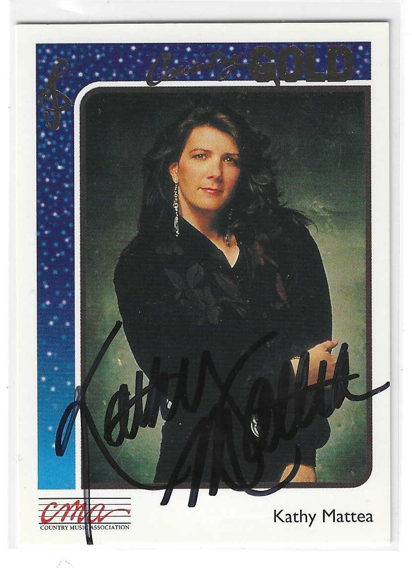 Kathy Mattea Signed 1992 Sterling Country Gold Card #27 Gold