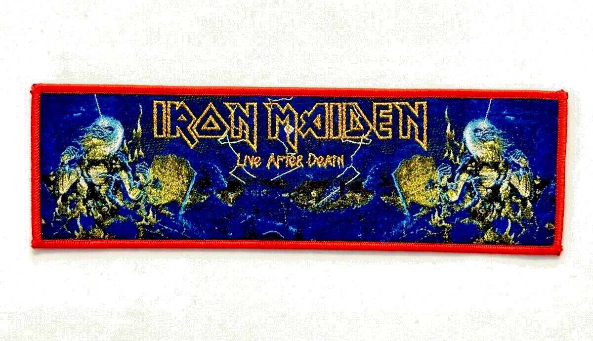 2017 Iron Maiden – Live After Death RED Border LTD ED Woven Strip Patch RARE