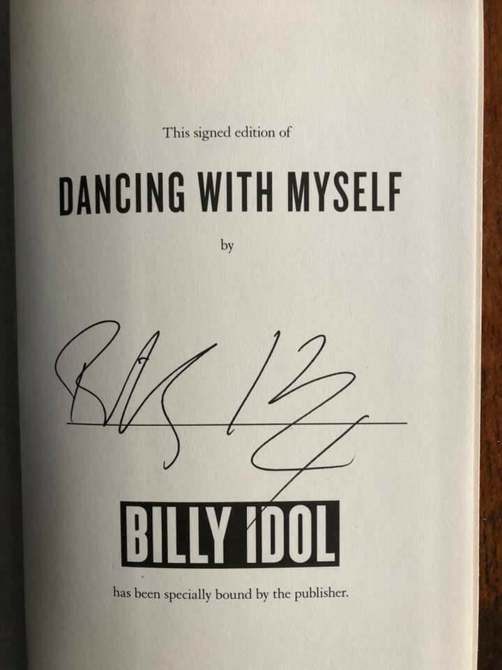 Billy Idol Dancing With Myself signed book rock performer