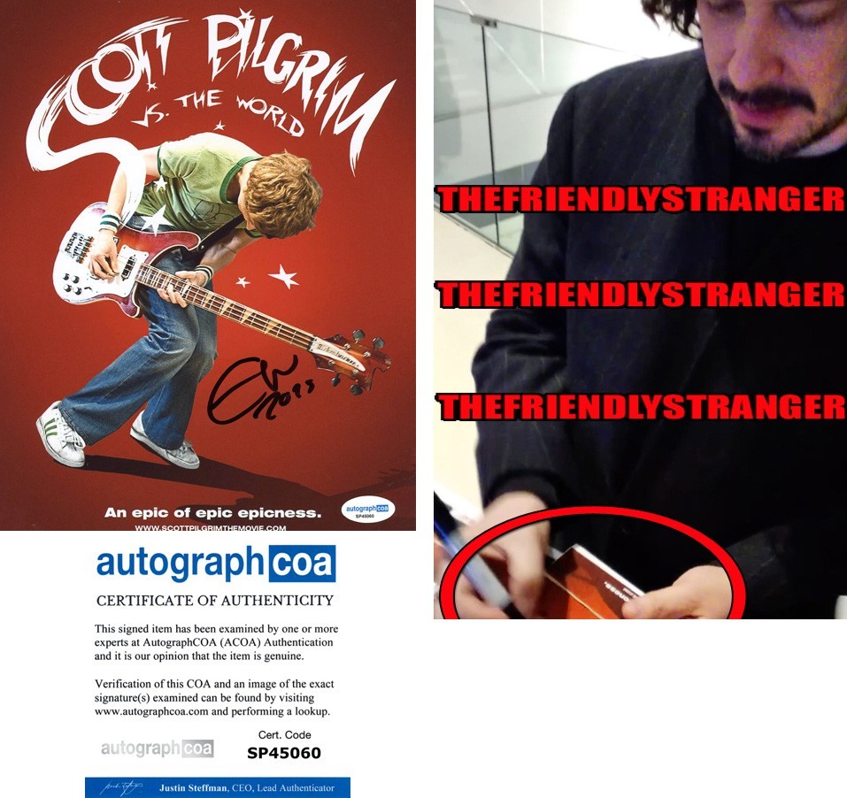 Edgar Wright signed “SCOTT PILGRIM vs THE WORLD” 8×10 Photo d EXT PROOF Dir ACOA