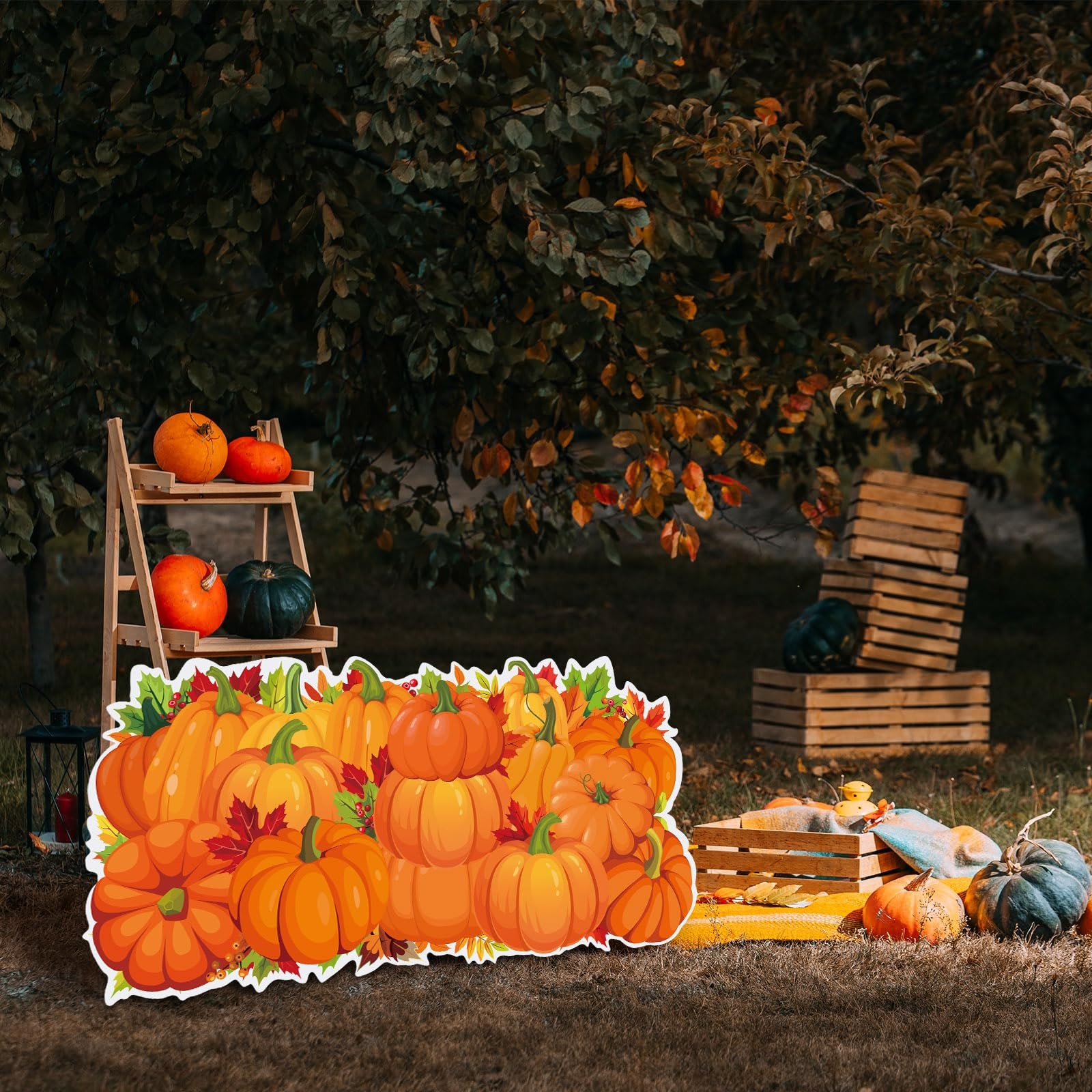 24″ H Pumpkin Cardboard Cutout Stand up Thanksgiving Party Decoration Pumpkin…