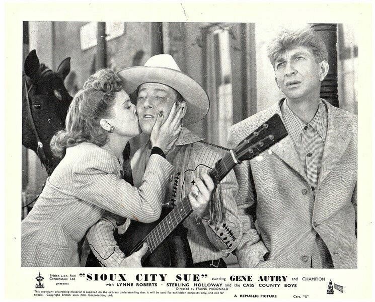 Sioux City Sue Original Lobby Card Gene Autry Lynne Roberts 1946 Western